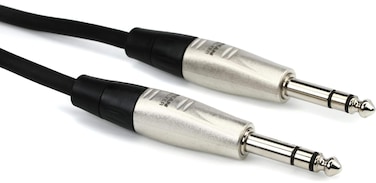 Hosa HSS-005 Pro Balanced Interconnect, REAN 1/4 Inches TRS to Same, 5 Feet