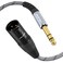 JOLGOO 1/4 Inch TRS to XLR Male Cable, Balanced 6.35mm TRS Plug to 3-pin XLR Male, Quarter inch TRS Male to XLR Male Microphone Cable, 3.3 Feet