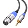 tisino XLR to 3.5mm Microphone Cable,Unblanced XLR Female to 1/8 inch Mic Cord for Camcorders, DSLR Cameras, Computer Recording Device and More - 6.6 feet