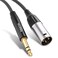 tisino 1/4" to XLR Cable, 6.35mm TRS to XLR Male Nylon Braid Quarter inch TRS to XLR Male Balanced Interconnect Microphone Cord Patch Cable - 6.6ft