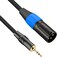 JOMLEY 3.5mm to XLR Cable, XLR to 3.5mm Unbalanced Aux Micphone Cable, 1/8 inch Mini Jack Stereo to XLR Male Cord Adapter for Cell Phone, Laptop, Speaker, Mixer - 3.3ft