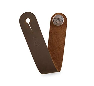 Levy's Leathers Headstock Strap Adapter for Acoustic Guitars; Brown Leather (MM18CH-BRN)