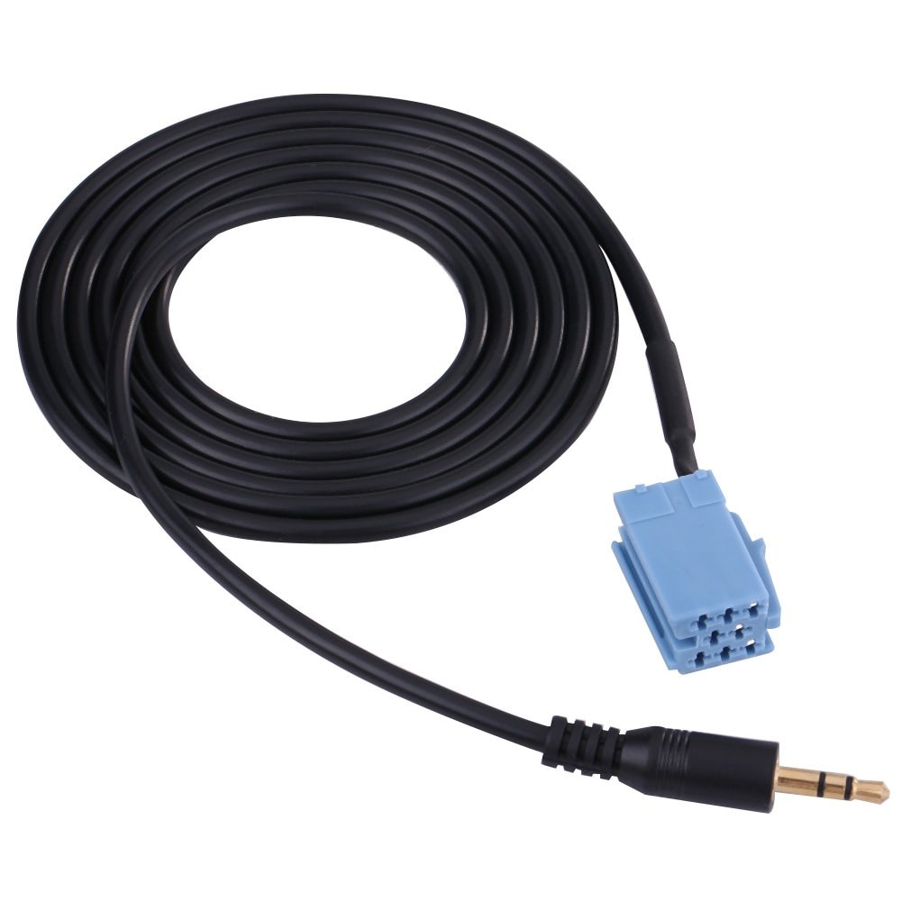 عام Qiilu Car Aux Adapter Cable 3.5 MM 150 cm