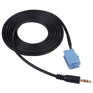 Car o Adapter Cable, AUX Cable Music Interface Adapter 3.5 mm Jack 150cm Length Compatible for// B5///Blaupunkt