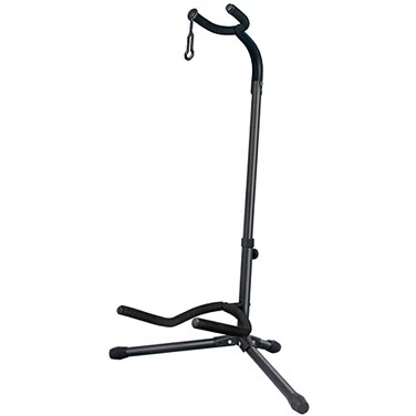 GLEAM Guitar Stand - Adjustable Fit Electric, Classical Guitars and Bass, Accessories, Folding Type Black (CG-4)