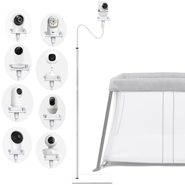 EYSAFT Baby Monitor Floor Stand Holder Mount Compactible for Nanit Pro &amp; Flex Stand,Infant Optics DXR-8 Pro,VTech VM819/RM7764HD/5764,Momcozy,eufy E110,HelloBaby,nooie IPC100,Motorola VM75/VM50G/VM44