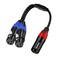 Smithok 1 Male to 2 Female XLR Y Splitter Micrphone Cable, 3 Pin XLR 2 Female to 1 XLR Male, Combiner Y Cord Balanced Mic Audio Cables for Stero Mic to L&amp;R Audio Track(11.8 inches/0.3m)