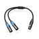 Smithok XLR Splitter Cable,Female to 2 Male XLR Y Cable (XLR Splitter 1 Female to 2 Male),Balanced Microphone Splitter Cord Audio Adaptor - 1.6ft /0.5m