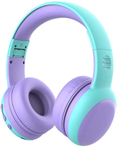 gorsun Kids Bluetooth Headphones, Portable Kids Wireless Headphones for Kids, Bluetooth 5.3, Over-Ear Toddler Headphones with Microphone, 85dB Volume Limited, 40 Hours Playtime (Purple)