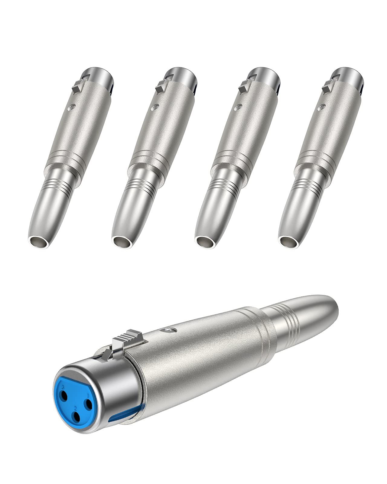 CableCreation CableCreation 5-pack Xlr 3 Pin Female To 1 4 6 Female Socket Audio Adapter