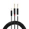 CableCreation 15FT 3.5mm 1/8" TRS to Dual 6.35mm 1/4" TS Mono Y-Cable Splitter Cable Compatible with iPhone, iPod,Laptop,CD Players, Power Amplifier, Mixer, Home Stereo Systems, 4.5 Meters/Black