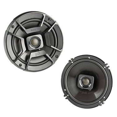 Polk Audio DB652 DB+ Series 6.5" Coaxial Speaker for Car &amp; Marine, 2-Way Boat &amp; Car Audio Speaker, 40-22kHz Frequency Response, Polypropylene Woofer Cone &amp; 3/4" Silk Dome Tweeter, Black