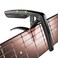 JOWOOM Grabtune Acoustic Guitar Capo-Tuner   2 In 1 Equipment   Precise and Accurate Tuning System   Full Color LED Edge Lighting Display   USB Rechargeable Battery   Chrome Plating (Black)