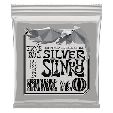 Ernie Ball John Mayer Silver Slinky Nickel Wound Electric Guitar Strings - 10.5-47 Gauge