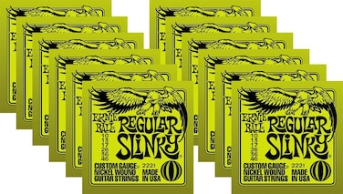 Ernie Ball Regular Slinky Custom Gauge Nickel Wound Guitar String - Set.010 - .046 (12 Pack)