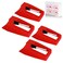 4 PCS Record Player Needle, JUKFITA Ruby Turnable Stylus Replacement for Most Victrola Crosley LP ION Vinyl Players Phonograph, Red