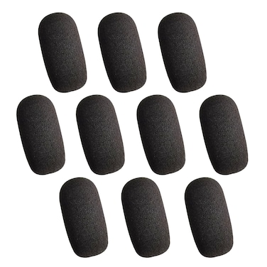 AKSONMN 10-Pack Mini Foam Windscreens for Headset Microphones - High-Density Mic Covers for Lavalier Protection
