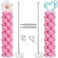 DECOJOY Balloon Column Stand Set of 2, Adjustable 7 Feet Balloon Arch Stands with Bases for Floor, Tall Balloon Tower Pillar Assembly Kit for Halloween, Birthday, Party Decorations