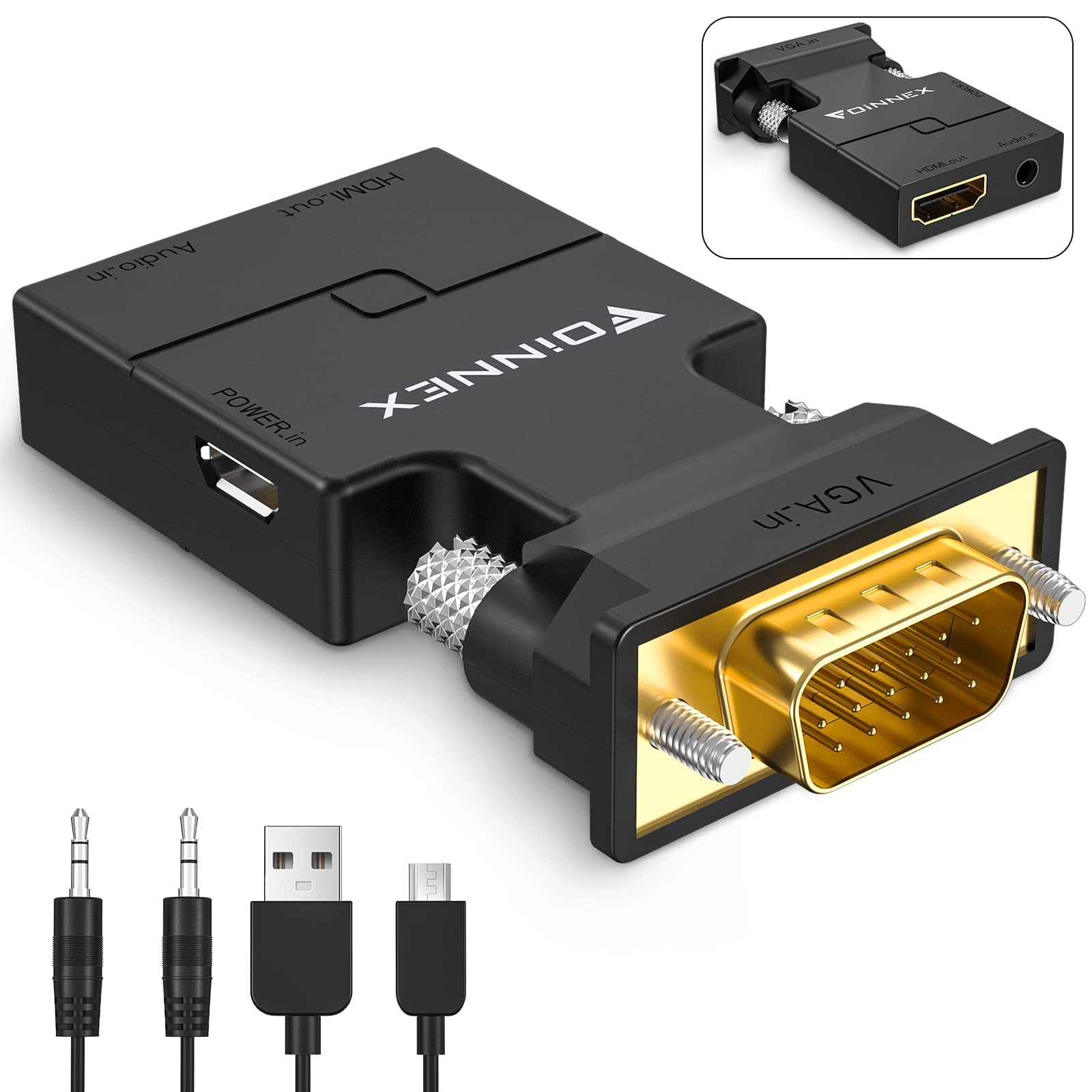 foinnex Foinnex Vga To Hdmi Adapter hdmi