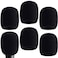 PAGOW 6 Pcs Microphone Cover, High Density Thickened Microphone Windscreens, Foam Mic covers for Most Standard Handheld Microphone (Black)