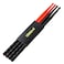 Nylon Drumsticks 2 pairs with ANTI-SLIP Handles for Drum,Exercise Plastic Drum Sticks,Attractive,Light and Durable Sticks for Drums,Musical Instrument Percussion Accessories (Black and Red)