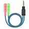 MillSO Headphone Mic Splitter, 3.5mm Headset Adapter (Microphone + Audio) 2 TRS Female to TRRS Male CTIA Stereo Jack Y Cable Compatible for Dual-Plug Gaming Headset to Xbox, PS4, Phone, Laptop, PC