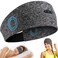 Headband Headphones Bluetooth 5.2 Headband for Side Sleeper, 13 Hour Playtime, Wireless Headband Headphones with HD Stereo Speakers for Workout,Running,Yoga, Ideal Gifts for Men, Women, Teens, Grey