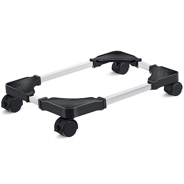 Liitrton Mobile CPU Stand Adjustable Computer Tower Stand with 4 Caster Wheels Fits Most PC (Black)
