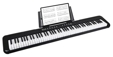 Digital Piano 88 Key Full Size Semi Weighted Electronic Keyboard Piano with Music Stand,Power Supply,Bluetooth,MIDI,for Beginner Professional at Home/Stage