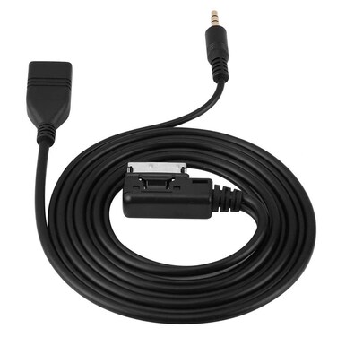 Qiilu USB Audio AUX Switch, 150cm, Male-Female, ABS Material, Compatible with Mercedes-Benz C63 E200l CLS E S ML Class