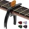 Guitar Capo,TANMUS 3in1 Zinc Metal Capo for Acoustic and Electric Guitars (with Pick Holder and 4Picks),Ukulele,Mandolin,Banjo,Guitar Accessories