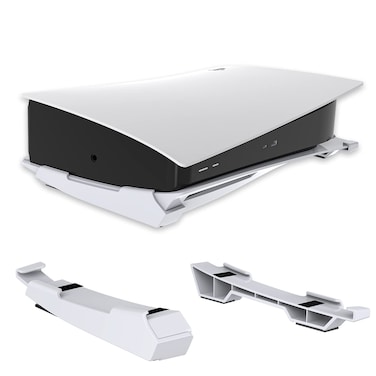 NexiGo PS5 Accessories Horizontal Stand, [Minimalist Design], PS5 Base Stand, Compatible with PlayStation 5 Disc &amp; Digital Editions, White
