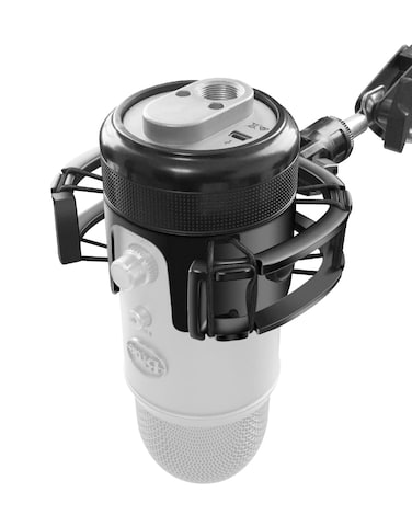 Borenbuir [Newest &amp;Ultra-Durable] Microphone Shock Mount with Pop Filter [Custom Built for Blue yeti Mic] Anti-Vibration Suspension Shock Mount Holder Clip Compatible with Blue Yeti Microphones