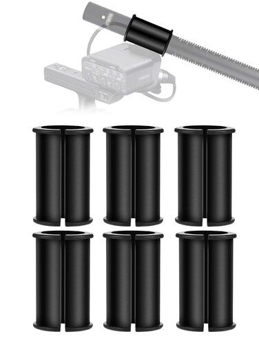 6pack Microphone Shock Mount Spacer Rubber Tube Washer Compatible with Sony Camcorder Rode NTG, Sennheiser MKH418 MKH416 MKE600 FX3,FS7,FX6,FX8,FX9,NX80,FS5 and Shotgun Microphone