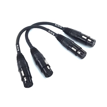 WJSTN Suanqi 3pin XLR Microphone Cable - XLR Female to Female Adapters, DMX Cable Patch Cords (6in 2Pack)