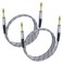 JOLGOO 1/4 Inch TRS Instrument Cable 3.3 FT 2-Pack, Quarter inch Audio Cable, 6.35 Balanced Interconnect Line for Electric Guitar, Bass, Keyboard, Mixer, Amplifier, Speaker, Electric Mandolin