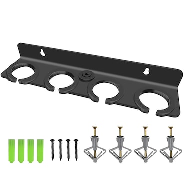 Multi Microphone Holder (Aluminum) for Handheld Dynamic, Wired and Wireless Mics, Multiple Mic Organizer for Mic Stand, Rubber padding/Wall Mounted or Mounted to 5/8"-27 or 3/8"-16 threaded Stands