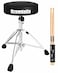 GrowDaily Drum Throne Seat,Adjustable Stool Drum Universal Padded Drum Throne Drummer Stool with 5A Drumsticks for Adults Beginner Drummers