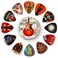 Guitar Picks 24 Pack Thin, Medium, Heavy &amp; Extra Heavy Picks with Tin Box,Variety Pack Artistic Celluloid Guitar Pick for Bass Electric Guitar Acoustic Guitar Lovers Gift (Mix-2)