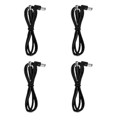 Godtone 4 Pack Guitar Effect Pedal DC Cable 5.5mm x 2.1mm Power Lead Cord, 60CM Male to Male (4 Power Cable)
