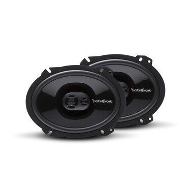 Rockford Fosgate P1683 Punch 6"x8" 3-Way Coaxial Full Range Speakers - Black (Pair)