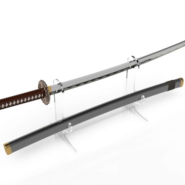 KAFENDA Sword Display Samurai Sword Stand - Two-Layer Acrylic Katana Stand -All Sword Types - Easy to Install and Showcase Your Collection