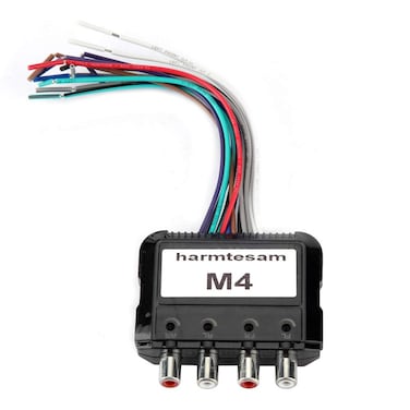 High to Low o Converter,Car Stereo Subwoofer 4 Channel High to Low o Converter with Power Amplifier Control Wire