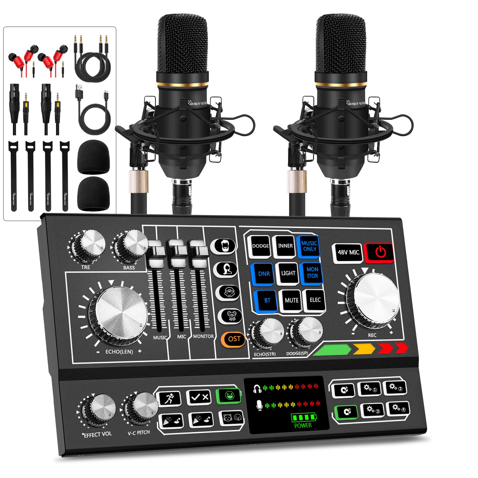 Hayner-seek Hayner-seek Podcast Equipment Bundle For 2 48 V