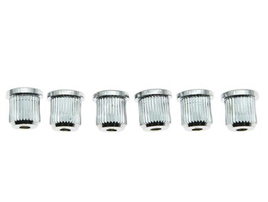 KAISH 6x Chrome Guitar String Through Body Ferrule 5/16" String Ferrules for USA Tele/Telecaster