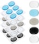 Fiada 30 Pieces Drum Dampeners Gels Silicone Gel Pads Soft Drum Dampeners for Cymbals Tone Control(Transparent White, Black, Blue, Gray)