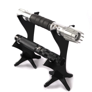 WANLIAN Display Jedi Mastery with Clear Acrylic Lightsaber Stand-Perfect for Wars Collectors and Enthusiasts-Sturdy Stands-Ideal for Showcasing Your Lightsaber Collection (Black)