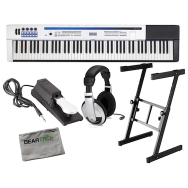 Casio PX-5S Privia Pro Digital Stage Piano 88 Key Weighted Hammer Action with Stand, Sustain Pedal, and Headphones