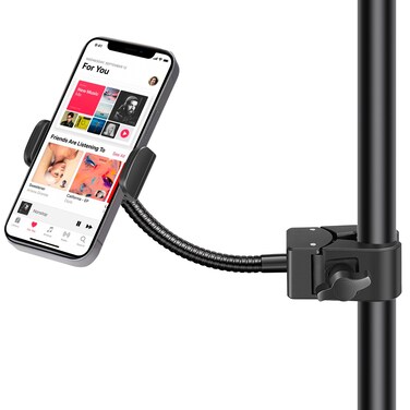 InnoGear Mic Stand Phone Holder, Flexible Phone Holder for Microphone Stand iPhone Mic Stand Holder, Music Stand Accessories Phone Mount for iPhone 16 15 14 MAX Pro Samsung Galaxy All Phones