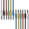 AxcessAbles 1/4 TRS to 1/4 TRS Multi-Color Balanced Stereo Patch Cables   6.35mm TRS to 6.35mm TRS Audio Cords   Outboard Gear &amp; Patch Cables (6 Pack -1ft)
